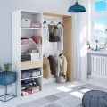 Armadio guardaroba Madrid bianco - Rovere 158 x 187 x 40 cm