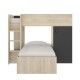 Letto a castello Cama Move in legno naturale grafite.