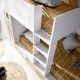 Cama Beliche Matt Branco Natural com Detalhes