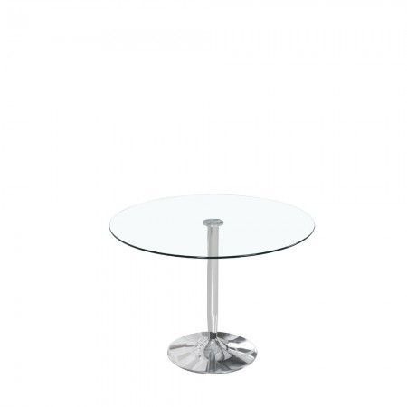 Table à manger ronde en verre Runa
