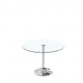 Table de salon ronde en verre Runa 90 x 75 x 90 cm