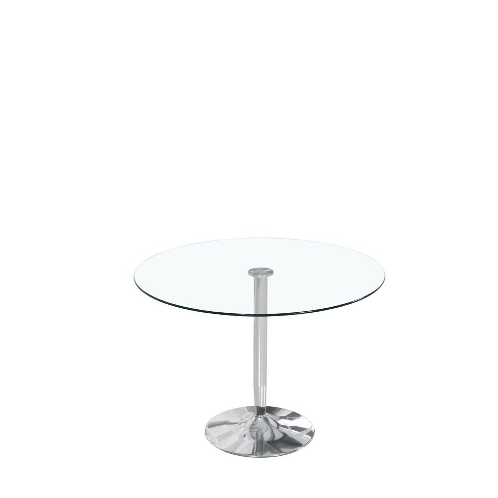 Table à manger ronde en verre Runa