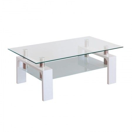 Mesa de centro auxiliar branca Kendra.
