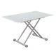 Table basse relevable Savila blanche, relevée