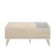 Mesa centro elevable Ness Blanco - Natural
