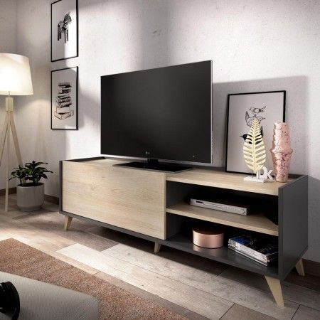 TV-Möbel Ness in Graphit-Natur