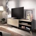 TV-Lowboard - Kollektion Ness - Natur - Graphit 155 x 47 x 43 cm