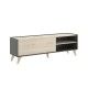 Meuble TV Ness graphite - naturel fermé