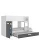 Cama triple Tom 03K4524364 grafito abierta sin fondo