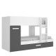 Cama triple Tom 03K4524364 grafito  sin fondo