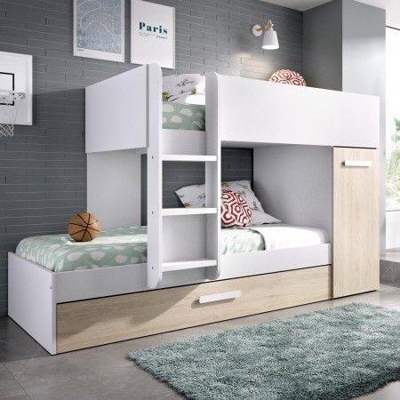 Cama tren Tom 03K4524386 Blanco natural ambiente