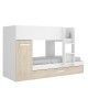 Letto a castello Tom 03K4524386 bianco naturale senza fondo