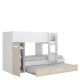Letto a castello Tom 03K4524386 bianco naturale senza fondo aperto