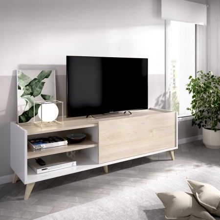 Meuble TV Ness naturel graphite 03K5436486 ambiance