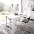 Table à manger extensible DINE Blanc Brillant 140/190 cm