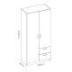 Armoire Maxi blanc 03K14243 dimensions ext.