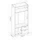 Weißer Maxi-Schrank 03K14243, Maße innen