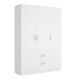 Armoire Maxi Blanc 3 Portes et 2 Tiroirs 150x215 - fanmuebles