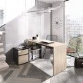 Scrivania Reversibile Multiposizione Rox - Naturale e Grafite 139 x 75 x 92 cm