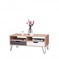Tavolino in rovere con due cassetti Victoria 100 x 43,5 x 50 cm.