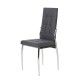 Chaise de salle à manger rembourrée Angela gris