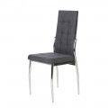 Chaise de salle à manger rembourrée Angela gris 45 x 100 x 46 cm