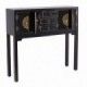 Console 4 porte e 3 cassetti Nero dettaglio