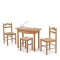 Table de Cuisine Portefeuille Koe Hêtre - Cerisier 90x76x40 cm