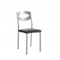 Sedia da cucina Olga, struttura in alluminio, 38 x 86 x 47 cm.