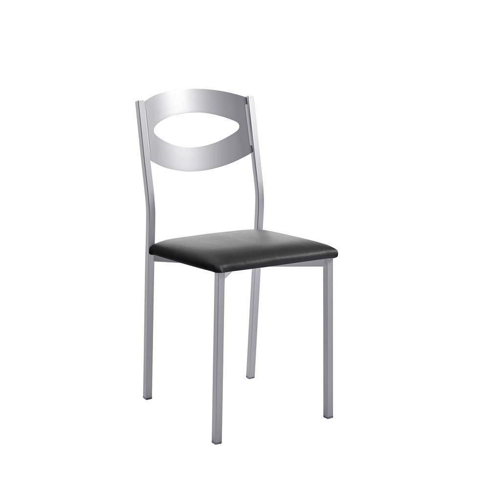 Küchenstuhl Olga, schwarz gepolstert