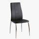 Chaise Roxana rembourrée noire