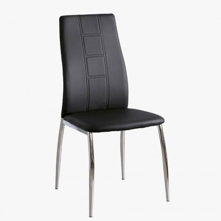 Chaise Roxana rembourrée noire