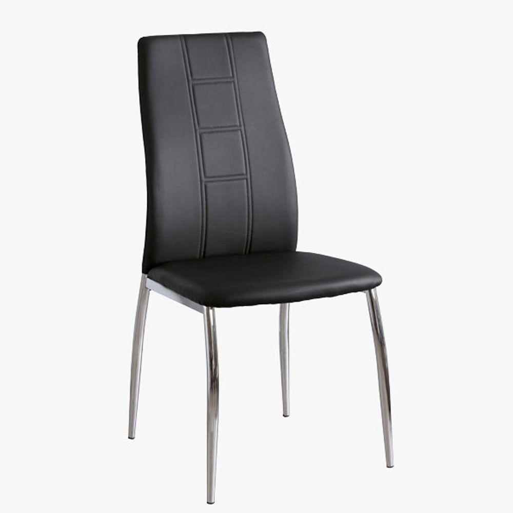 Sedia Roxana imbottita nera