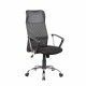 Chaise de bureau Layla rembourrée en tissu noir