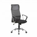 Ergonomischer Bürostuhl León, bezogen mit schwarzem PU, 59 x 110 - 120 x 60 cm.
