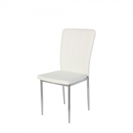 Silla de comedor Almería tapizada blanco 2
