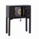 Console stile orientale con 2 ante e 6 cassetti nera.