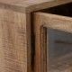 Buffet en bois de manguier à quatre portes avec vitrine, détail