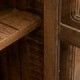 Buffet quatre portes en bois de manguier avec vitrine, étagère en détail