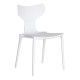Sedia impilabile da pranzo design bianca