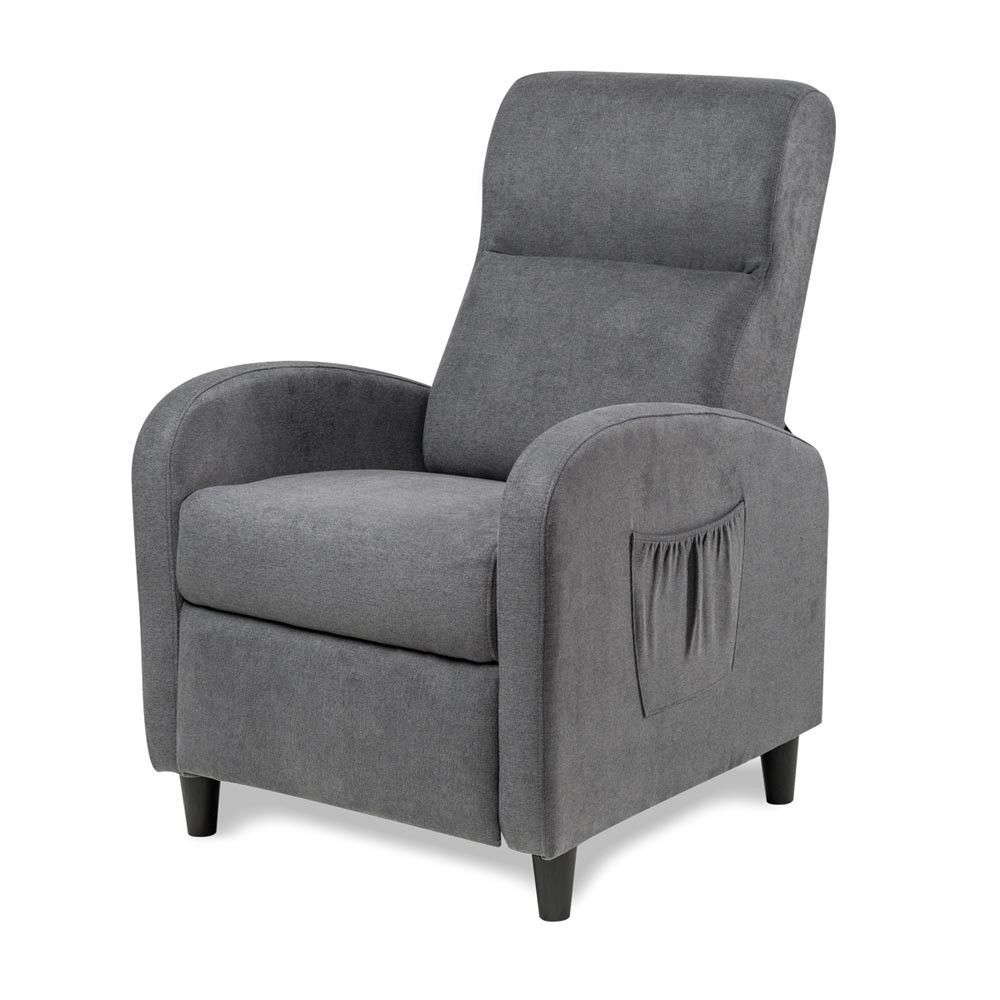 Fauteuil relax manuel Granada Gante, revêtement gris.