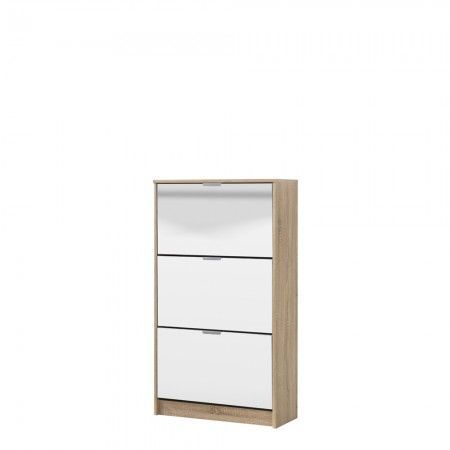 Schuhschrank mit 3 Türen und Spiegel Hugo