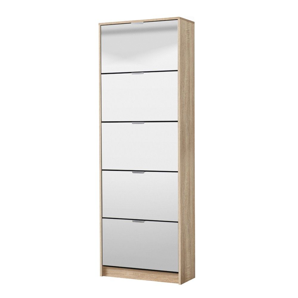 Schuhschrank Spiegel 5 Türen Hugo