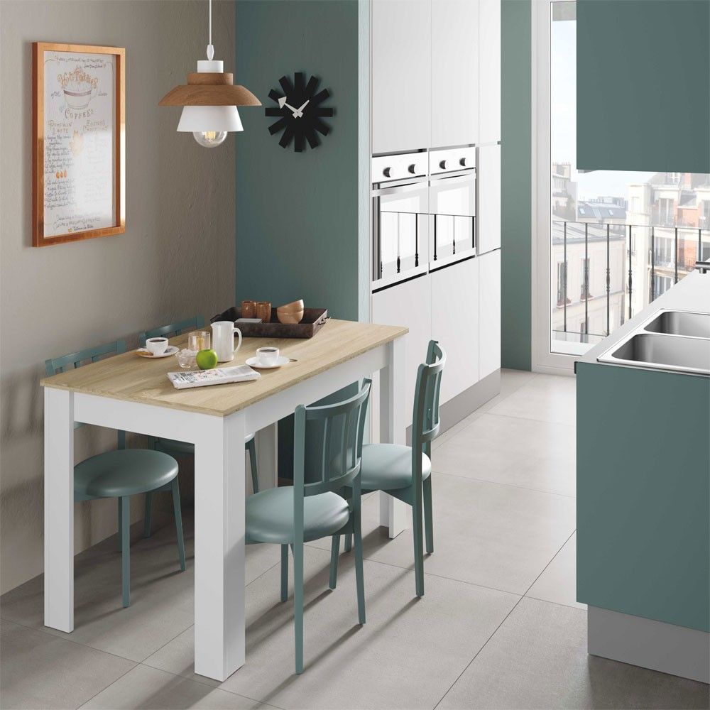 Table de cuisine Cloe de style nordique, ambiance