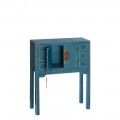 Console d entrée style oriental 2 portes et 6 tiroirs Oriente, Bleu