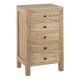 Mesita Natural Madera de Mindi Dormitorio 44 X 34 X 77 cm