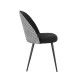 Sedia da pranzo imbottita Almería con gambe metalliche