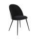 Sedia da pranzo imbottita Almería con gambe metalliche