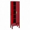 Orientalischer Wohnzimmerschrank Rot 2 Türen 2 Schubladen 55 x 185 x 33 cm