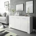 Weißer Sideboard mit 3 Türen, Artik, Ambit 144 x 80 x 42 cm.